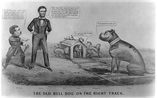 The old bull dog on the right track