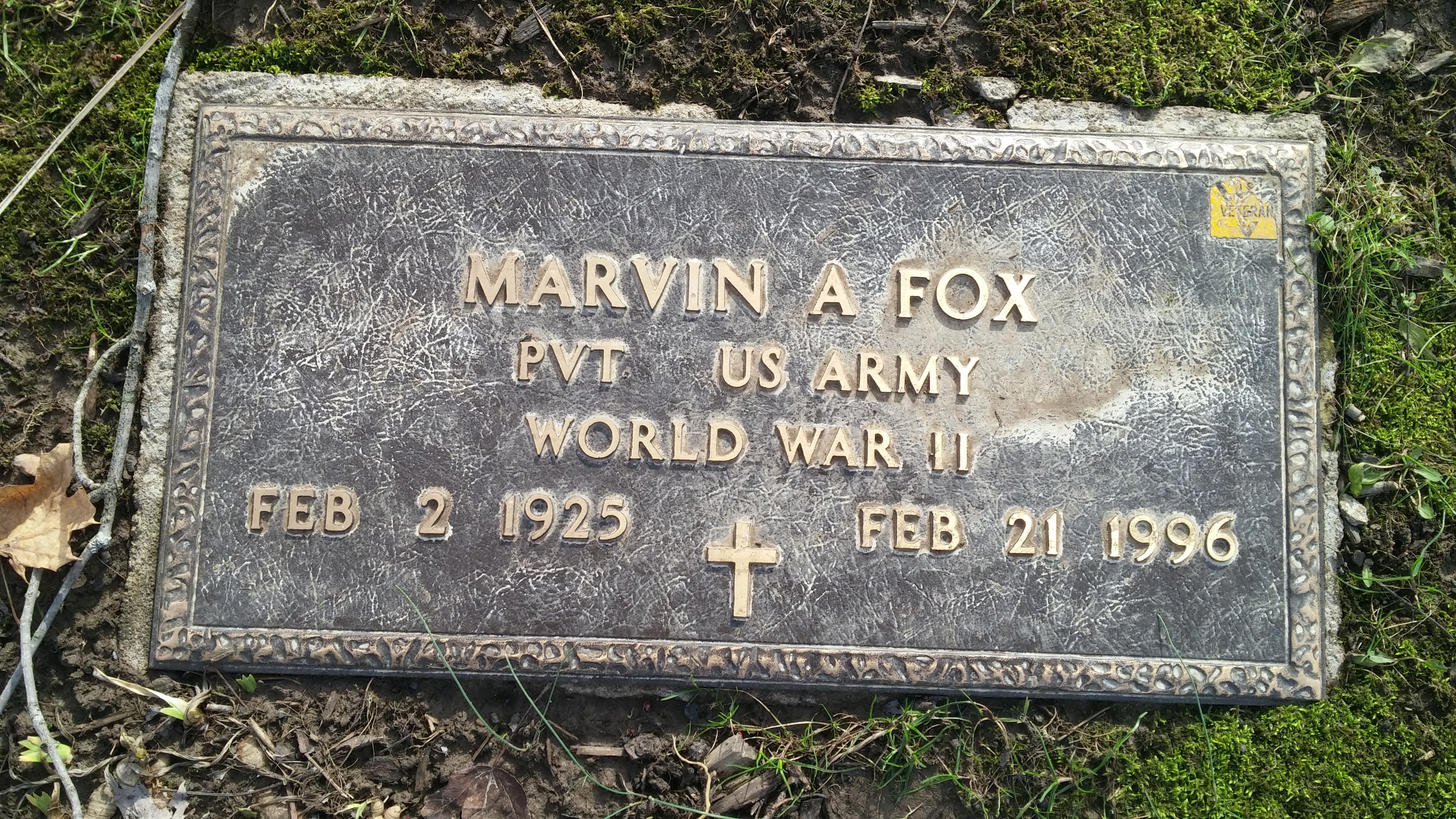 Marvin A. Fox gravesite