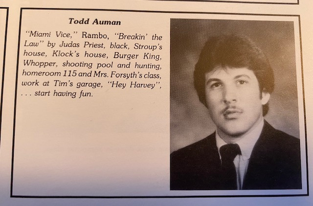 Todd's Senior Picture - Shikellamy Class of 1986