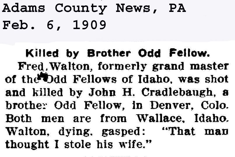 Killed by Brother Odd Fellow