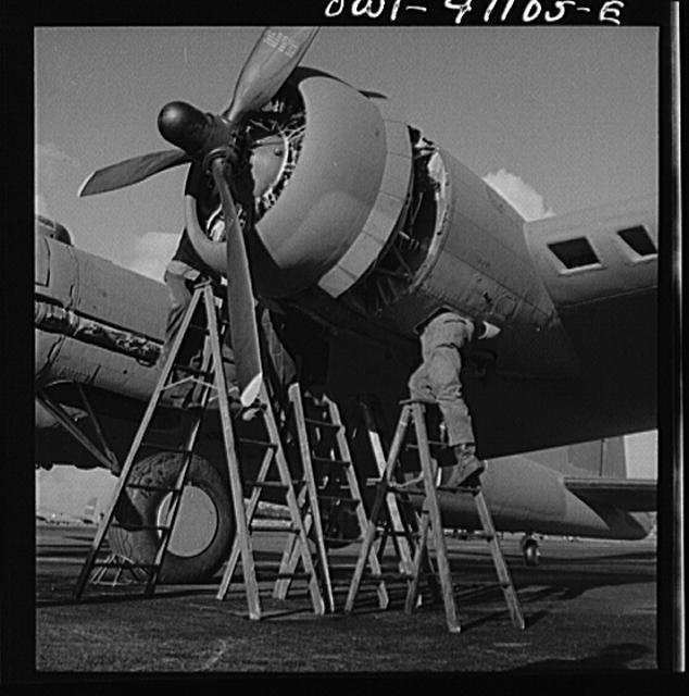 Boeing aircraft plant, Seattle, Washington. Production of...