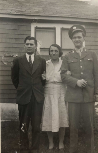 Walter Hitchuk and his parents, Paul and Mary Hitchuk