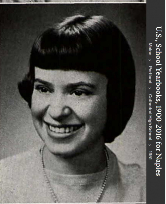 Katherine Jean Napolitano (Naples)McDonald--U.S., School Yearbooks, 1900-2016(1951)
