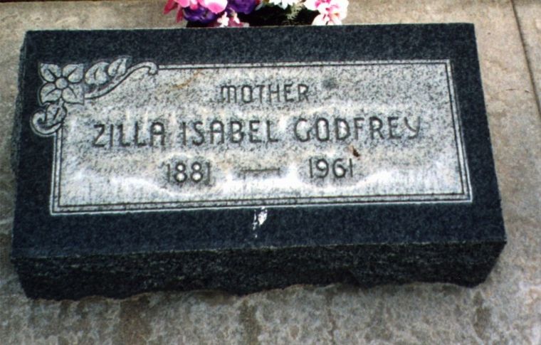 gravesite Zilla Isabel (Fry) Godfrey