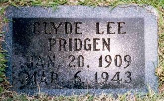 Gravestone of Clyde Lee Pridgen
