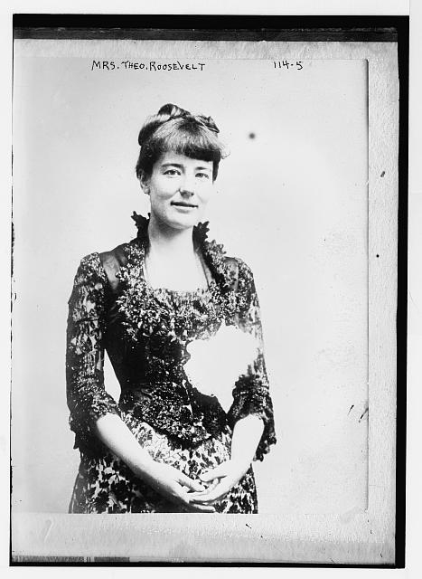Mrs. Theodore Roosevelt, standing, three-quarters