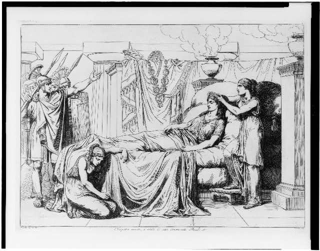 Cleopatra morta, a vista dé soui ornamenti Reali /...