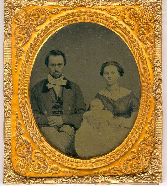 Edwin, Abigail, & Flora Perkins Family 1860