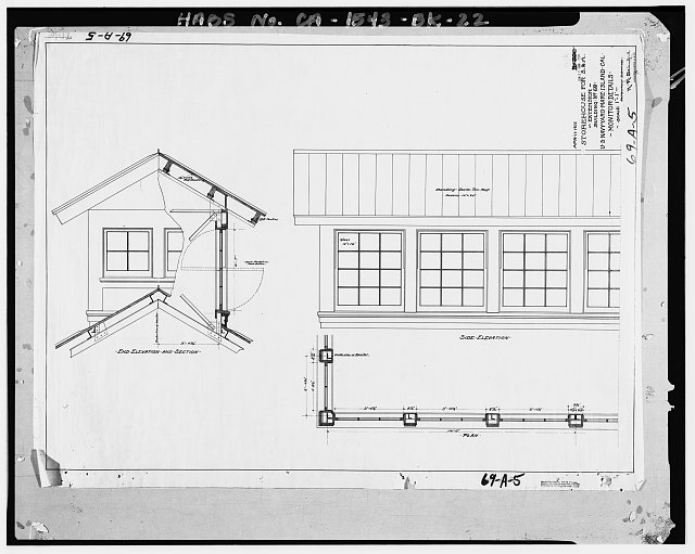 Photocopy of drawing located at National Archives, San...