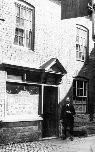 Ernest Barradell Outside his Shop