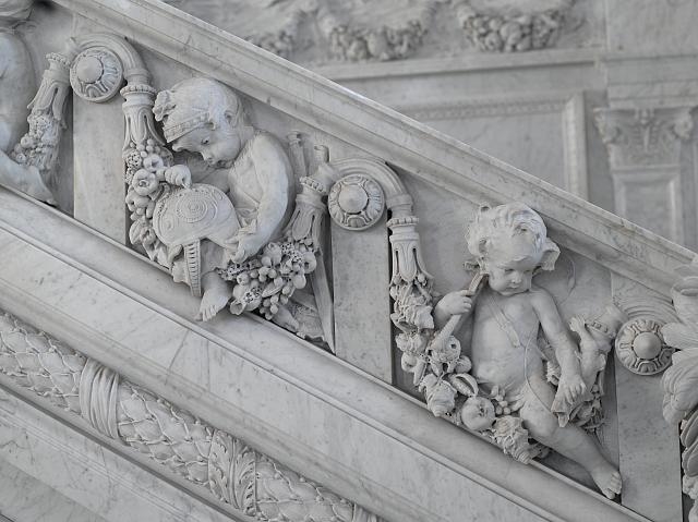 [Great Hall. Detail of putti (Mars and fisherman) on...