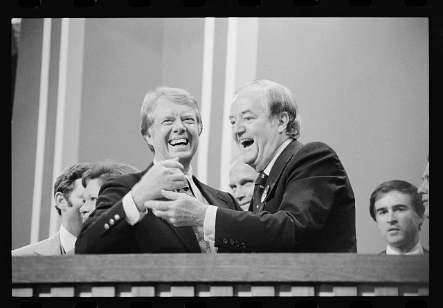 [Jimmy Carter and Sen. Hubert Humphrey at the Democratic...