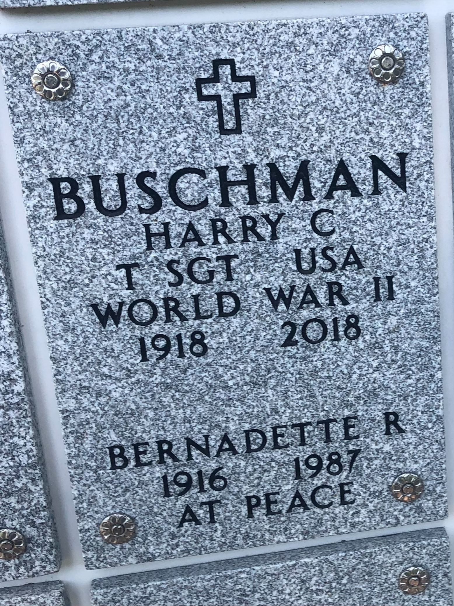 Harry C Buschman Gravesite