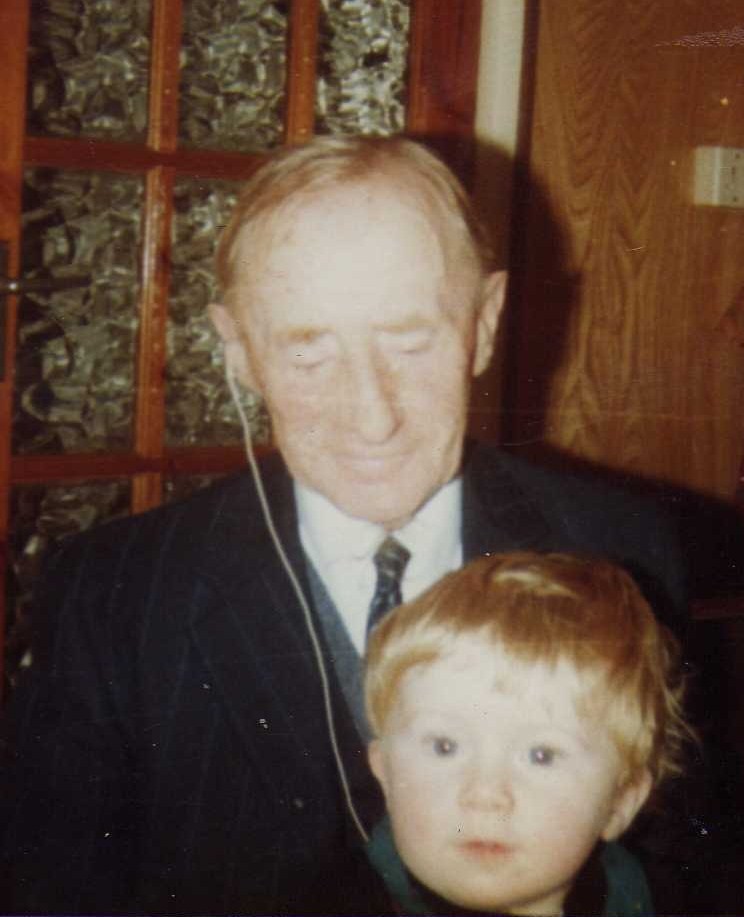 Albert, son of Thomas Kane, with his great-great-grandson Paul