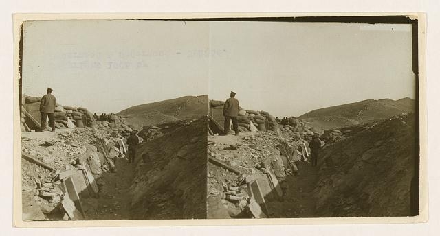 [In a Russian trench near "Eagle's Nest" during the siege...
