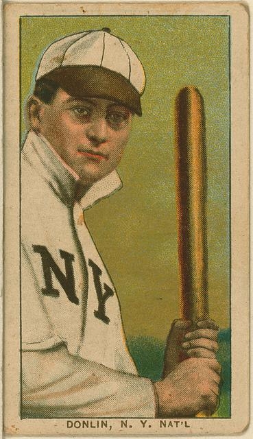 [Mike Donlin, New York Giants, baseball card portrait]