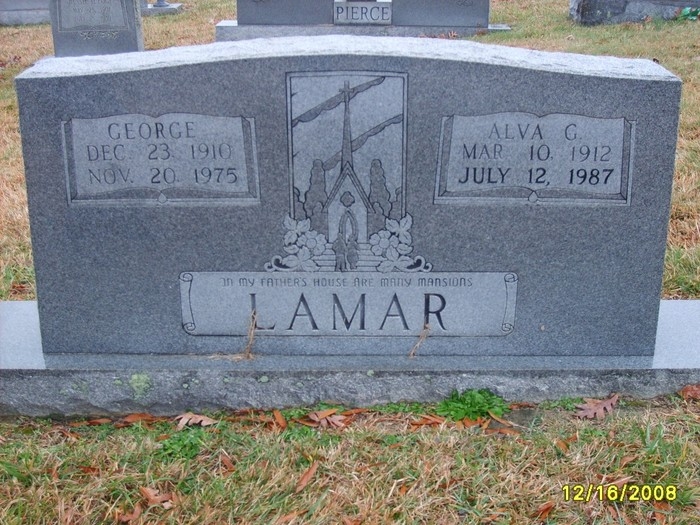 George & Alva Lamar gravesite