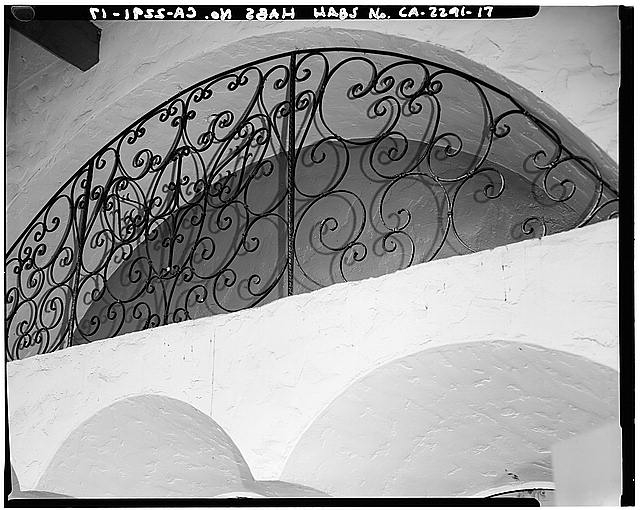 17. February. DETAIL OF IRON GRILLS OVER FRONT DOORS -...