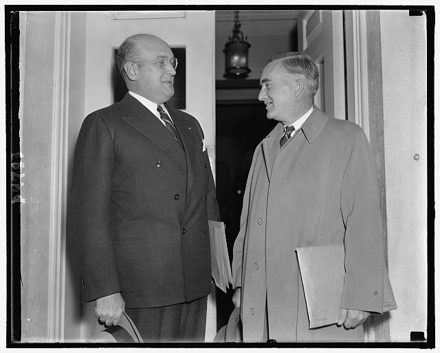 Asst. Secys of Army & Navy, Louis Johnson & Charles...