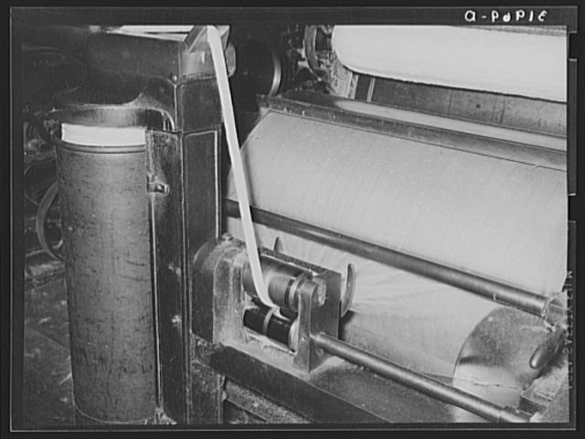 Detail of process of making cotton ropes from cotton...