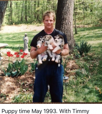 Timmy and his puppies 1993