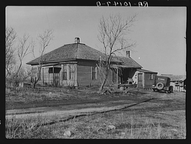 Farm home of Andy Grubb near Mount Ayr, Iowa. He rents...