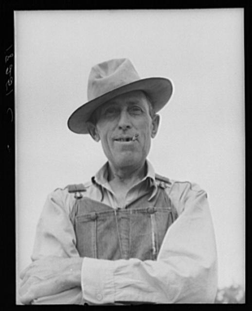 Man living on "Scratch Hill" outside Atoka, Oklahoma....