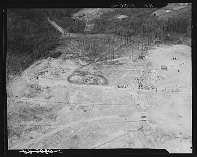 Aerial view of Greenbelt, Maryland, taken from Goodyear...