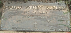 Carson W McClary gravesite