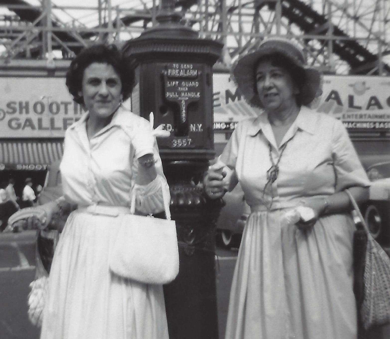 Jane Thomas (right) with Grace Karlsen (left)