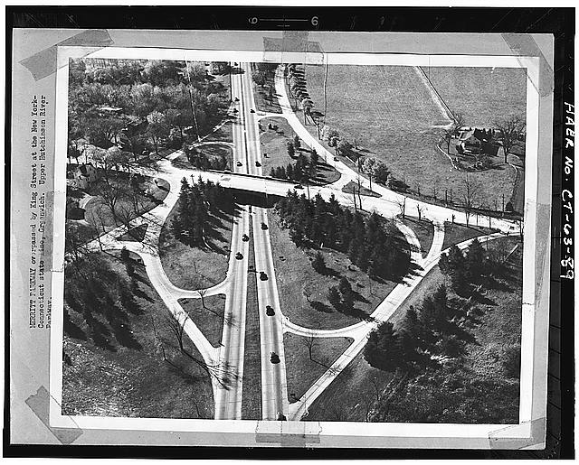 89. HISTORIC PHOTOGRAPH, MERRITT PARKWAY, OVERPASS BY...