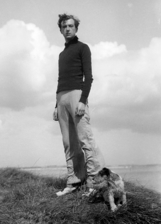 Cecil Beaton and Dog.