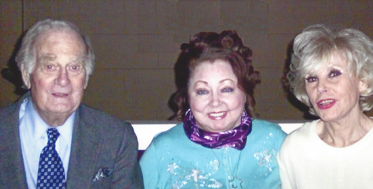 Mimi Hines with Mike Lanin (Agent) and Yvonne Constant - a Follies Co-Star.