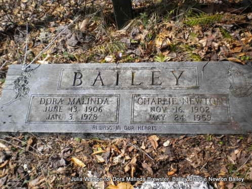 Charlie and Dora (Brewster) Bailey gravesite