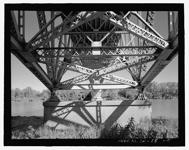 Substructure, view looking east - Long-Allen Bridge,...