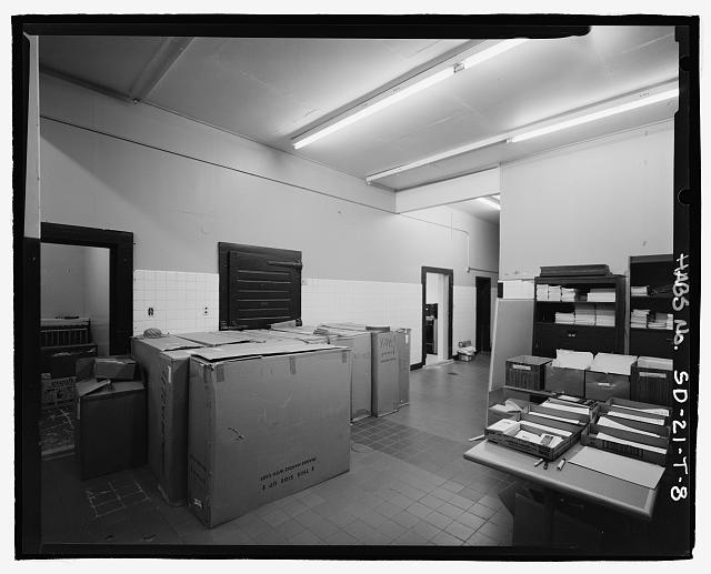 8. Interior view of former food service and storage area...