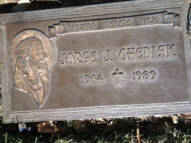 Jorge J Chediak gravesite
