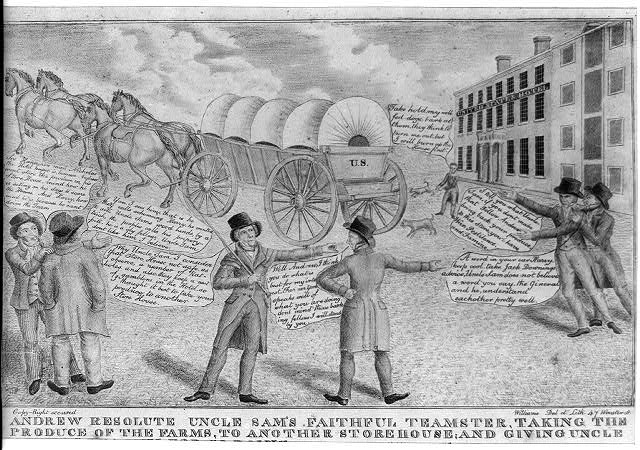 Andrew resolute Uncle Sam's faithful teamster, taking the...