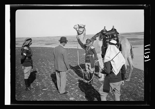 Beersheba, inspection of Camel Corps by H.E. (i.e., His...