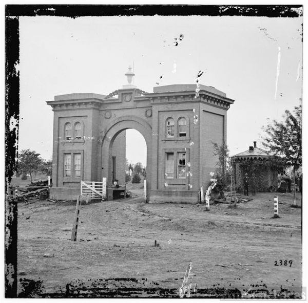 Gettysburg, Pennsylvania. The cemetery gatehouse