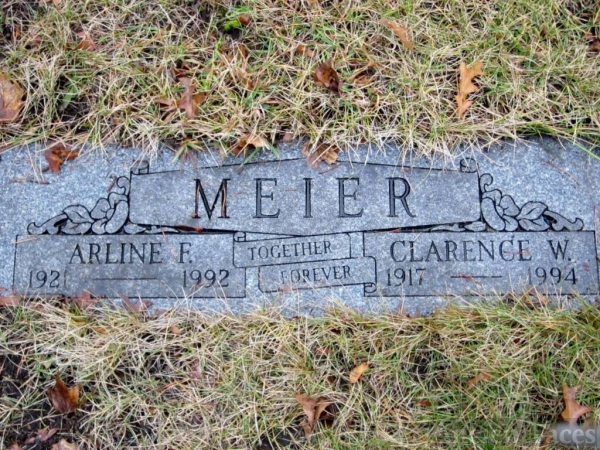 Arlene and Clarence Meier gravesite