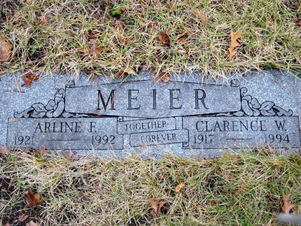Arlene and Clarence Meier gravesite