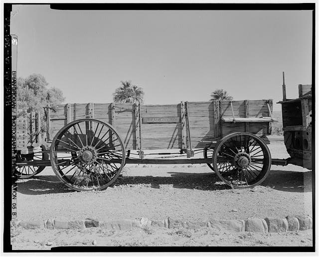 30. FIRST BORAX WAGON, RIGHT SIDE PROFILE VIEW. PART OF...