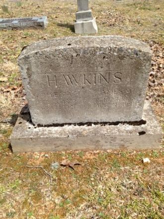 Rebecca (Johnson) & James Hawkins gravestone