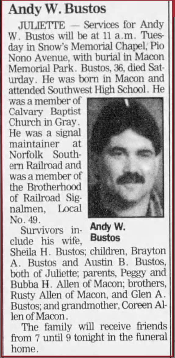 Andy W Bustos Obituary 