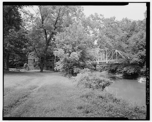 5. VIEW OF PARKER TRUSS OVER DEER CREEK AND WILSON MILL...