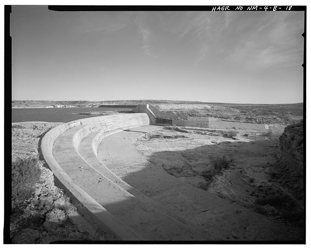 18. AVALON DAM - SPILLWAY NO. 2. VIEW TO SOUTHEAST -...