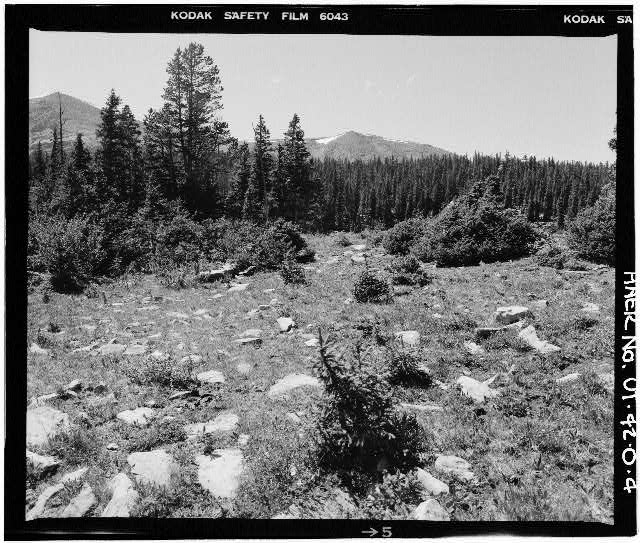 4. VIEW SHOWING DOWNSTREAM FACE OF DAM, LOOKING NORTHWEST...