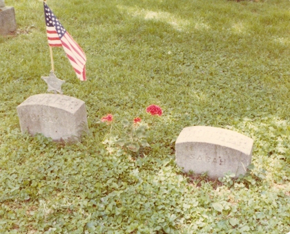 Hiram Ladd & Sarah Woodbury gravestone