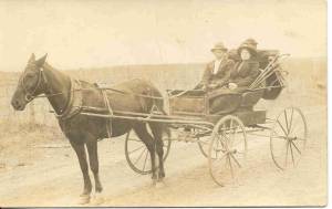 Couple on a buggy